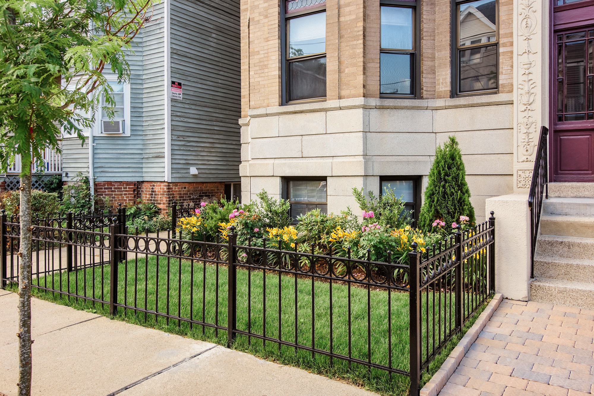 Flower Bed Next to Entrance Steps